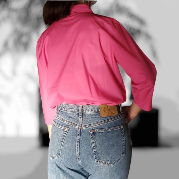 American Sweetheart Vintage 90's Ladies Button-Down Shirt - Pleated, Collar - Picture 4 of 10